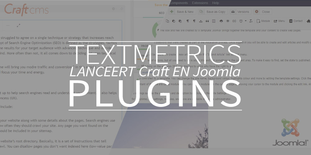 Textmetrics lanceert Craft en Joomla plugins