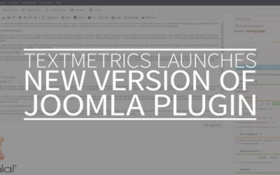 Textmetrics launches new version of Joomla plugin