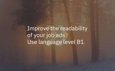 Improve the readability of your job ads? Use language level B1