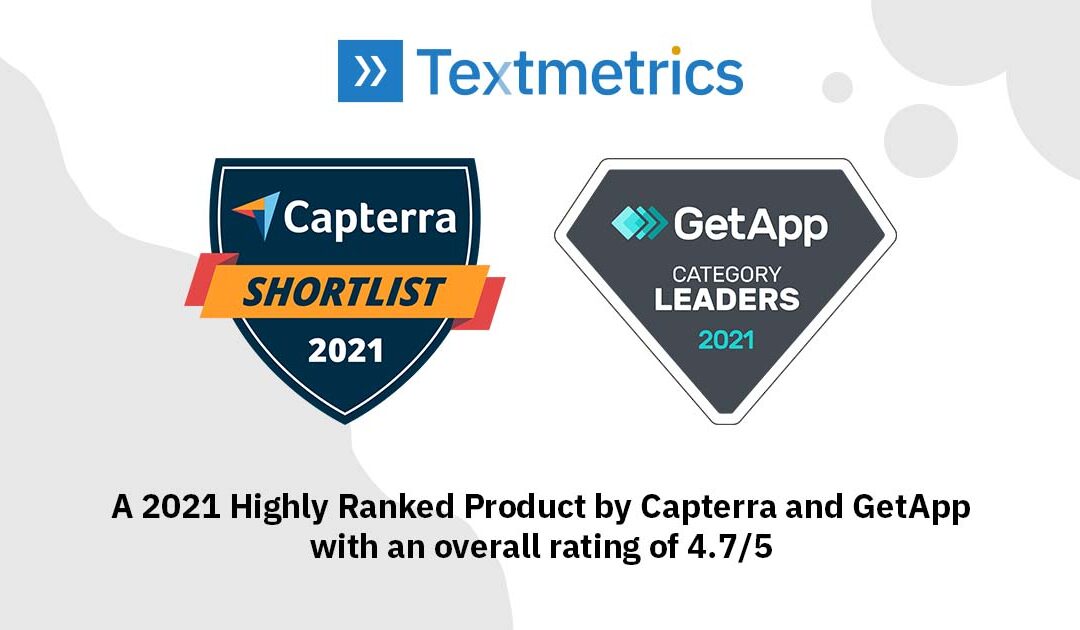 Textmetrics Recognized By Gartner Digital Markets as One of The Top Products in 2021