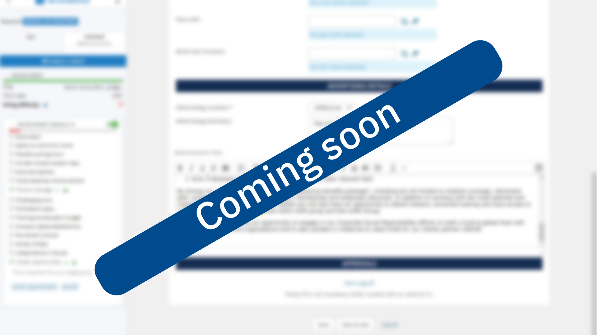 comingsoon Screenshot of the Textmetrics software being used on Recruitee's web-app
